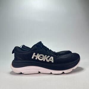 HOKA Gaviota 5 Black White Stability Running Shoes 1134235-BWHT Womens Size 10B